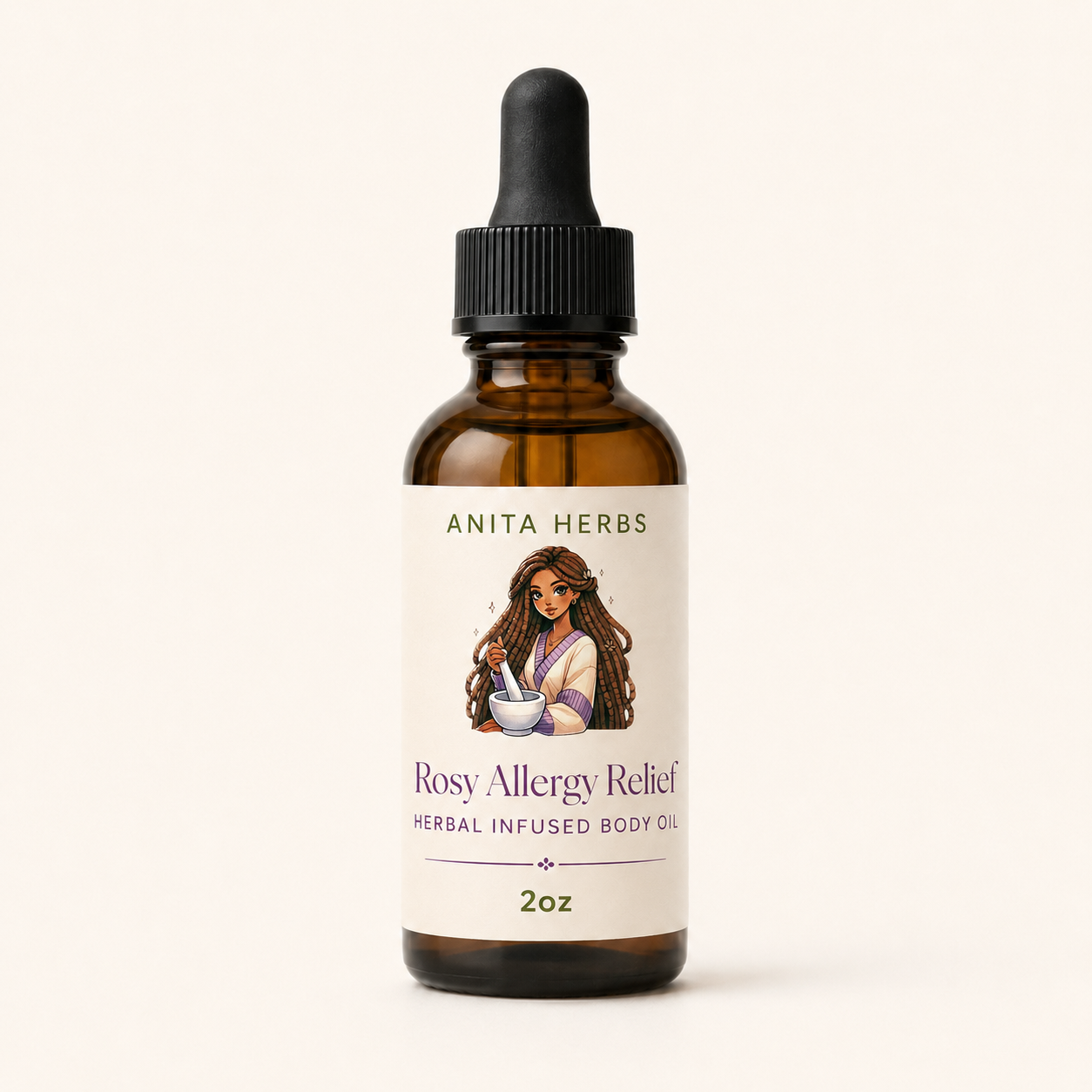 Rosy Allergy Relief Herbal Body Oil
